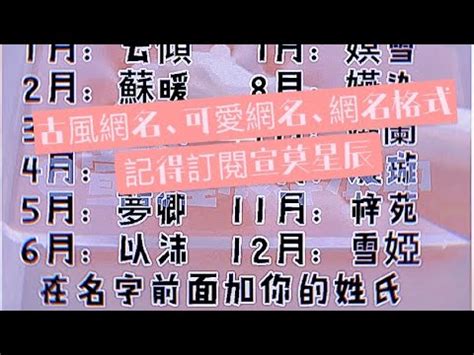 網名可愛兩字